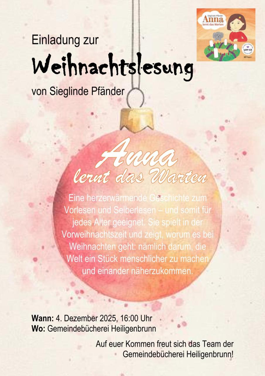 Einladung Weihnachtslesung 4.12.2025